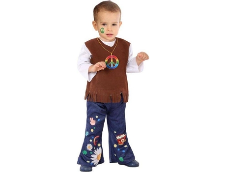 Disfraz Unisex ATOSA hippie marrón (Tam: 2-3 años)