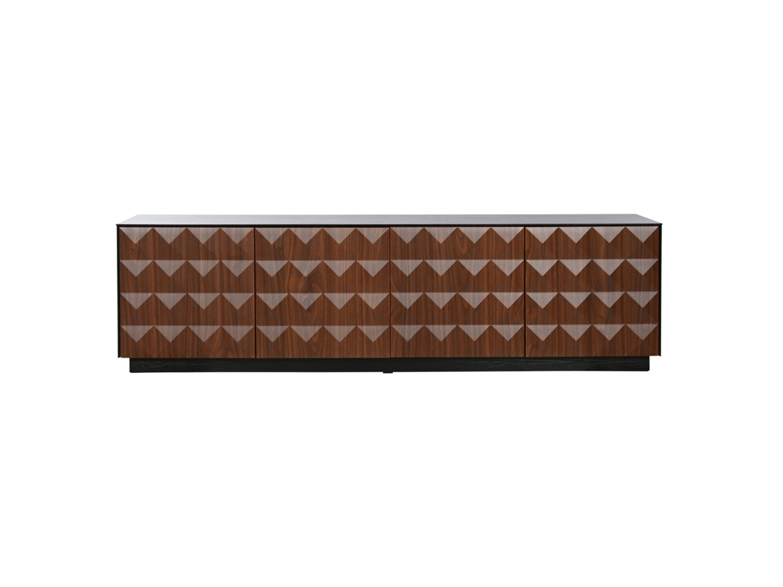 Mueble Tv Mdf Rombos Negro 161,2x40x45,5cm