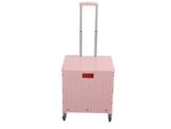 Carro multiusos plegable con ruedas, ruedas giratorias, PP resistente, asa telescópica y funda. Carro de la compra.