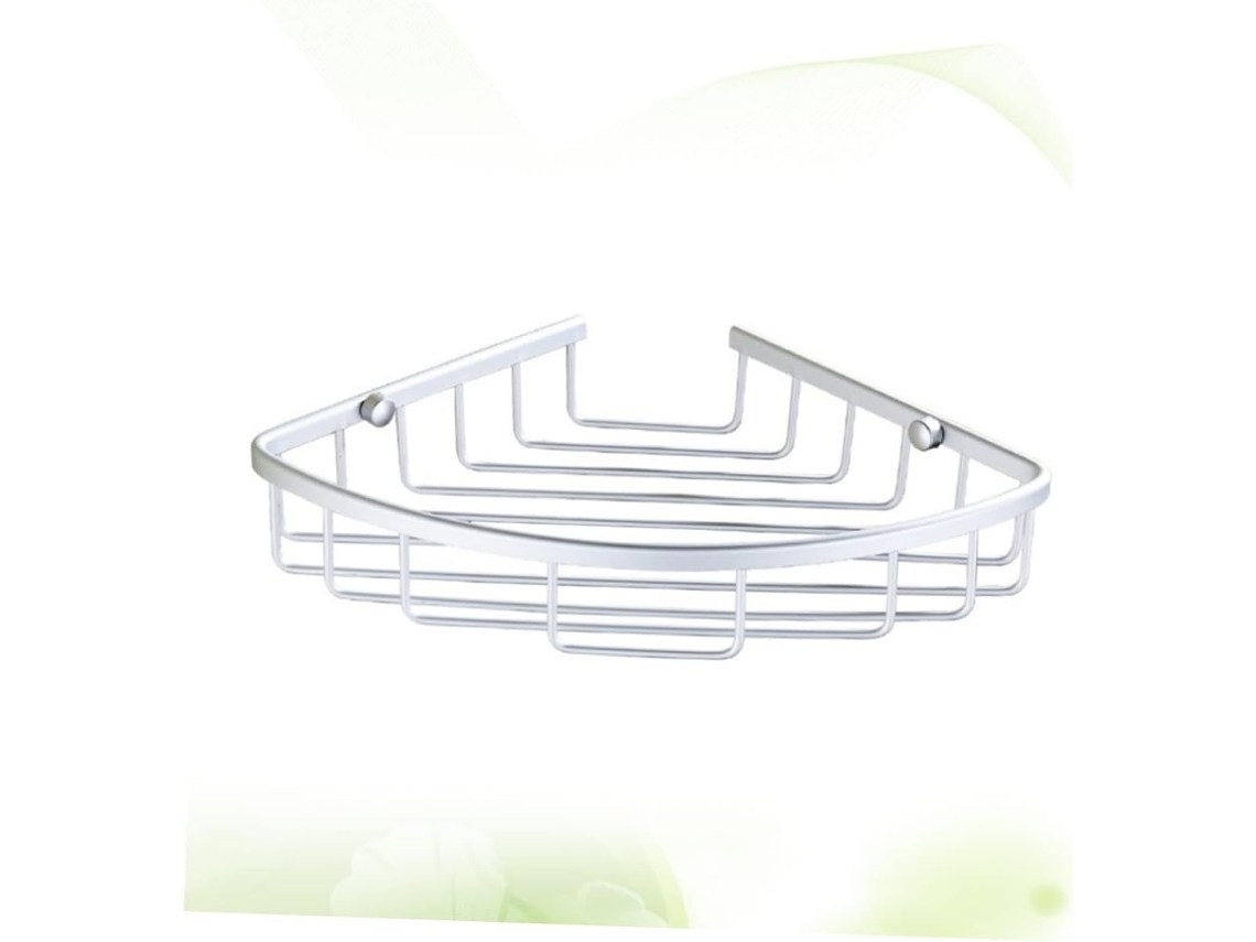 Estante de baño, estante de almacenamiento de pared, estante de esquina para baño y cocina, cesta Slowmoose