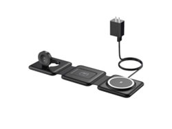 Estación De Carga Magsafe, Cargador Inalámbrico Plegable 3 En 1, Negro.