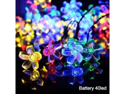 Lámpara LED impermeable con forma de flor de cerezo y batería