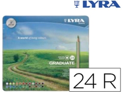 Lyra Graduate Caja Metálica Lápices de Colores de 24 Colores Surtidos