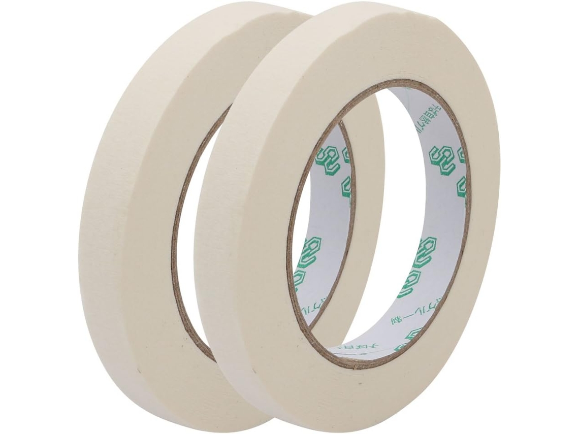 2 Unidades De Cinta Universal De Papel Crepé Color Beige, 15 Mm De Ancho X 50 Metros