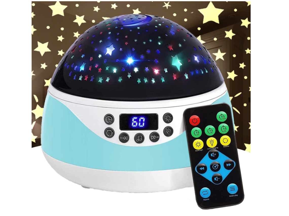 Luces nocturnas para habitación de niños con máquina de sonido, proyector de estrellas con 12 canciones de cuna relajantes, lámpara de noche para ayudar a dormir y regalo de CHRONUS