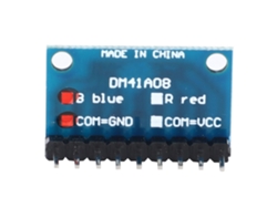 Kit 4 Módulos Led Azul Catodo Común Con Pin Para Placa De Ensayo, Impresora 3d Y Mcu Arm 3-24v