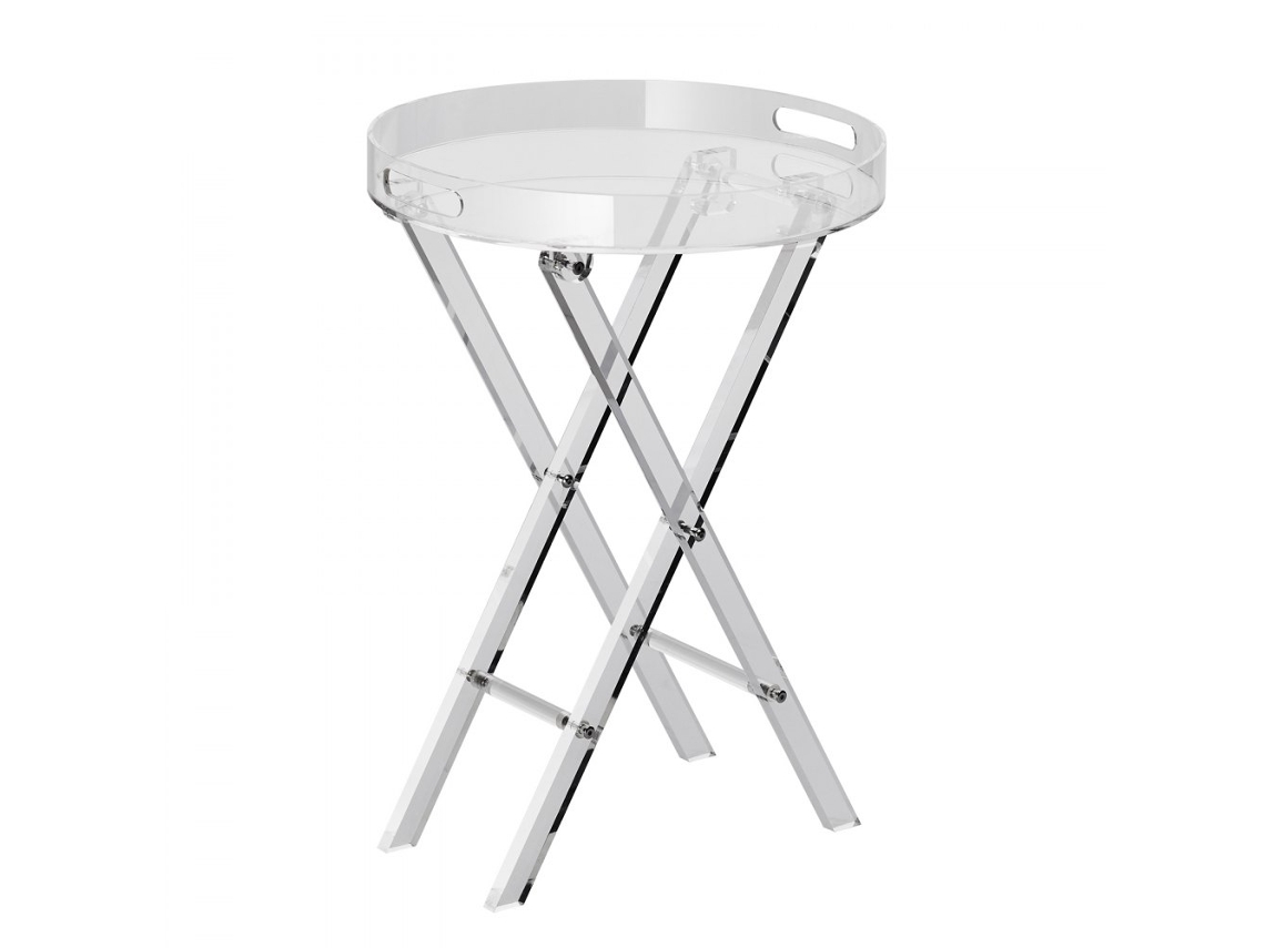 Mesa auxiliar plegable de acrílico Tekmaquinas con tablero de 40 x 58 cm