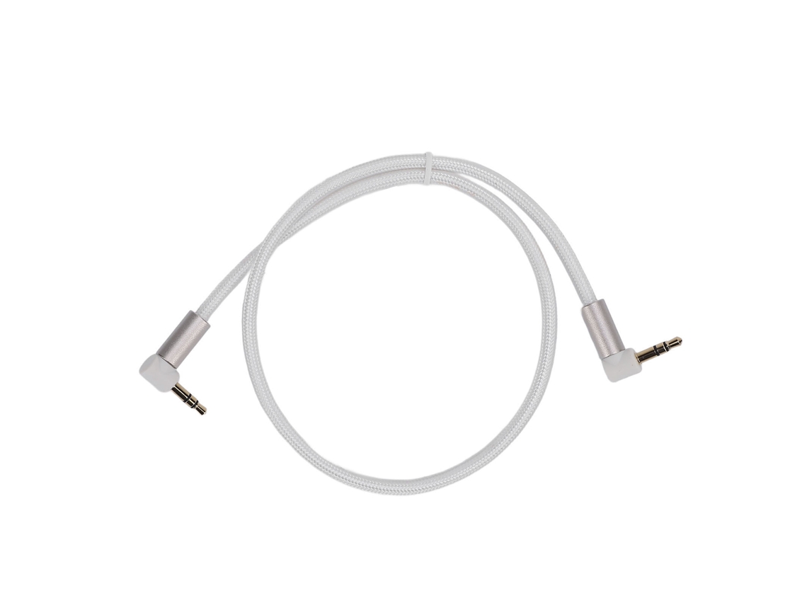 Cabo De Áudio 3.5mm Com Ângulo De 90 Graus Cordon Estéreo Auxiliar Para Fones De Ouvido Tablets Alto-falantes Celulares Tv Dvd 1.5m