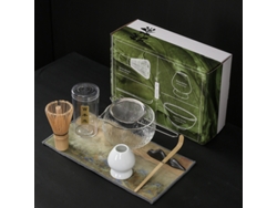 Set de ceremonia de matcha japonés con tazón y batidor, kit de inicio para preparar té matcha en casa Tommy01