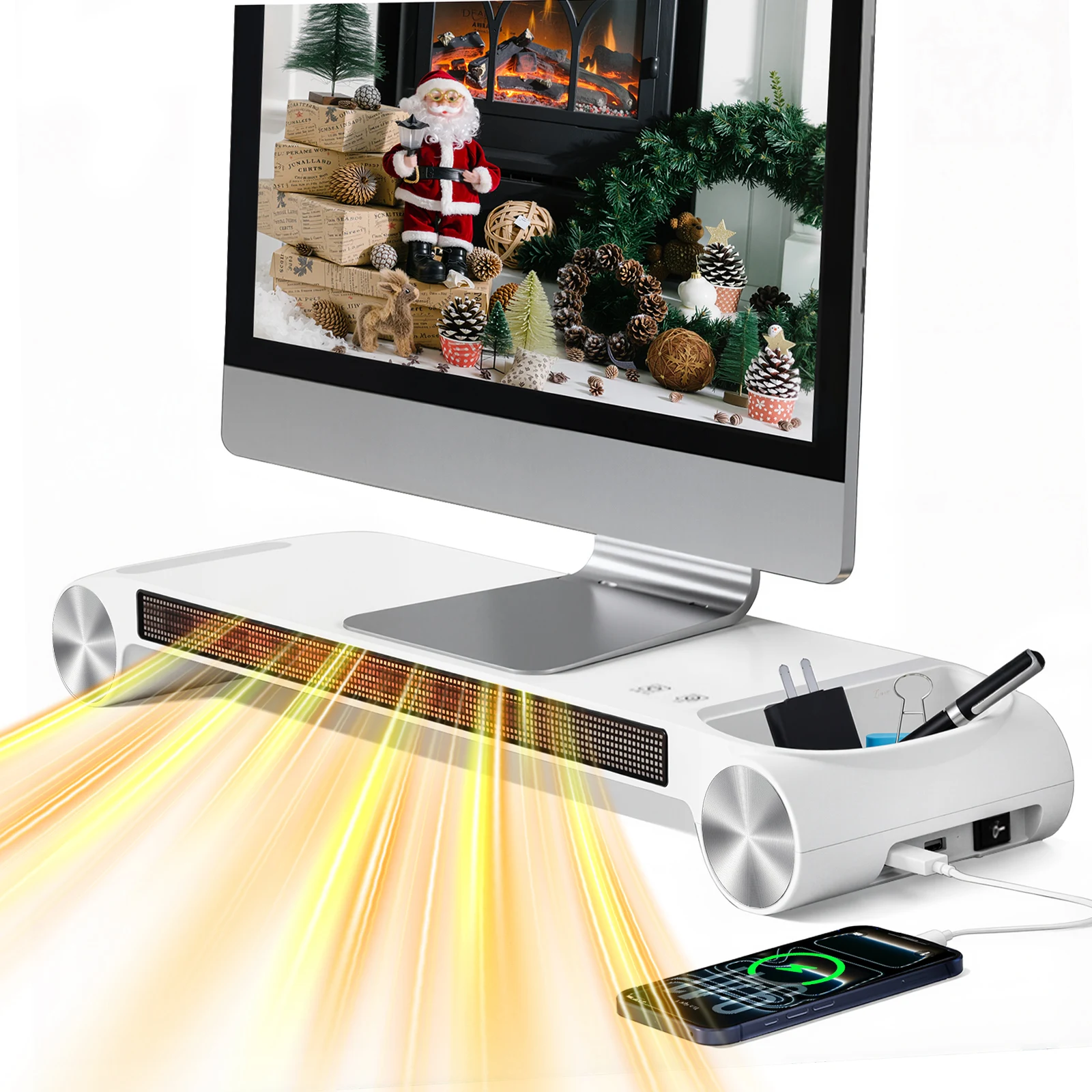 Calentador para monitor de escritorio MDUG, 330 W, 2 ajustes