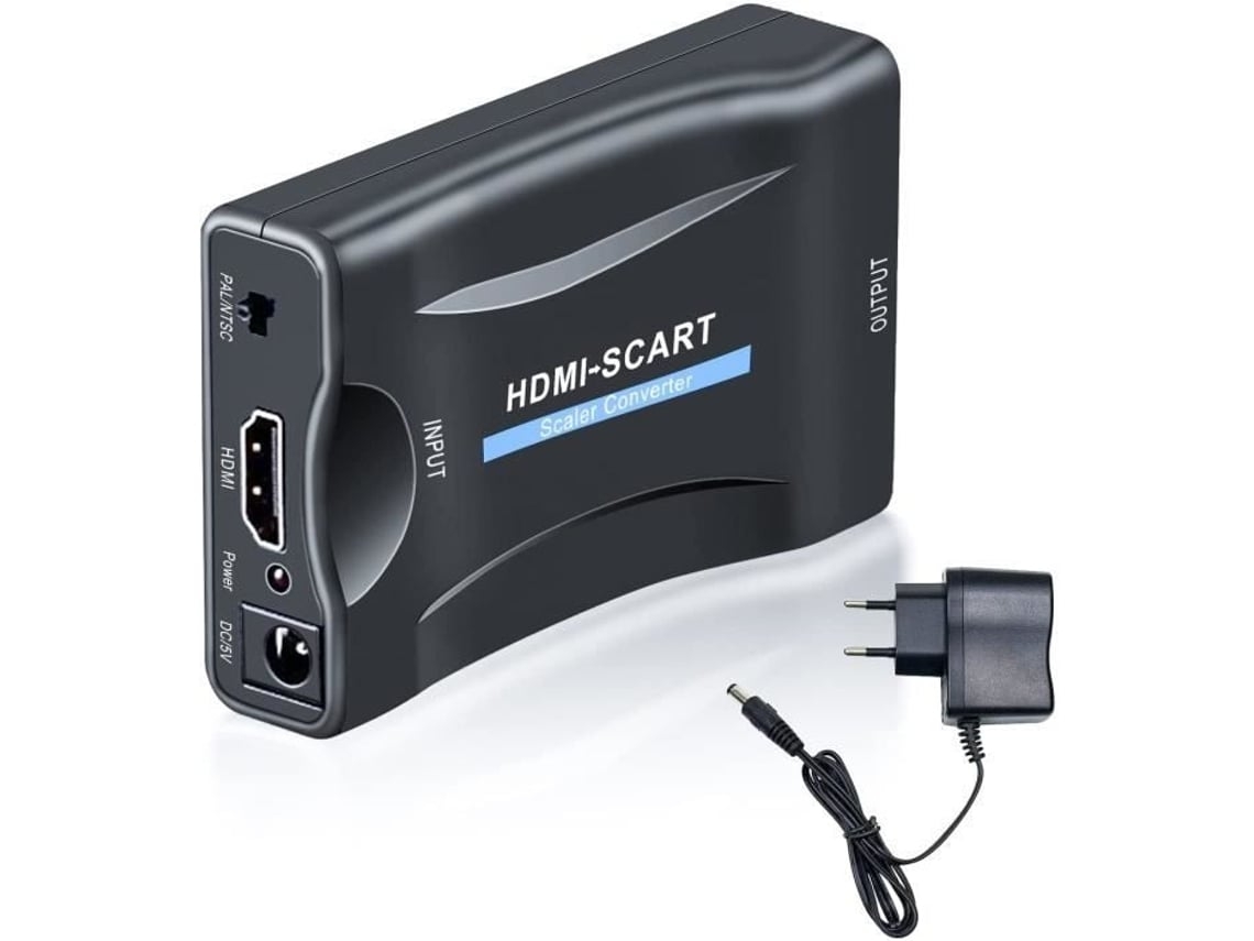 Adaptador Hdmi Scart Convertidor Hdmi A Scart Con Fuente De Alimentación Ue Convertidor Hdmi A Scart Full Hd 720p-1080p