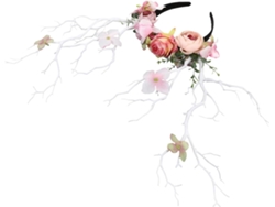 Diadema Decorativa Blanca Con Ramas De Ciervo De Nuobesty Para El Cabello, Accesorio Floral Para El Cabello.