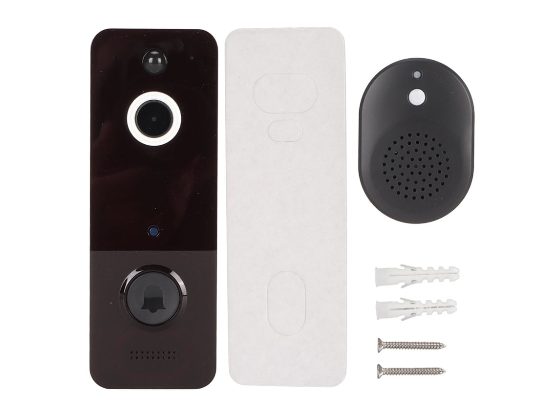 Videoportero Inteligente Con Wi-fi, Cámara Hd Inalámbrica Con Visión Nocturna, Resistente Al Agua Ip65 Y Receptor Para Seguridad En El Hogar. Brilvi_gsg