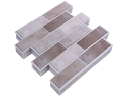 10 Pegatinas Autoadhesivas De Pared Con Diseño De Ladrillo Pintado Para Cocina