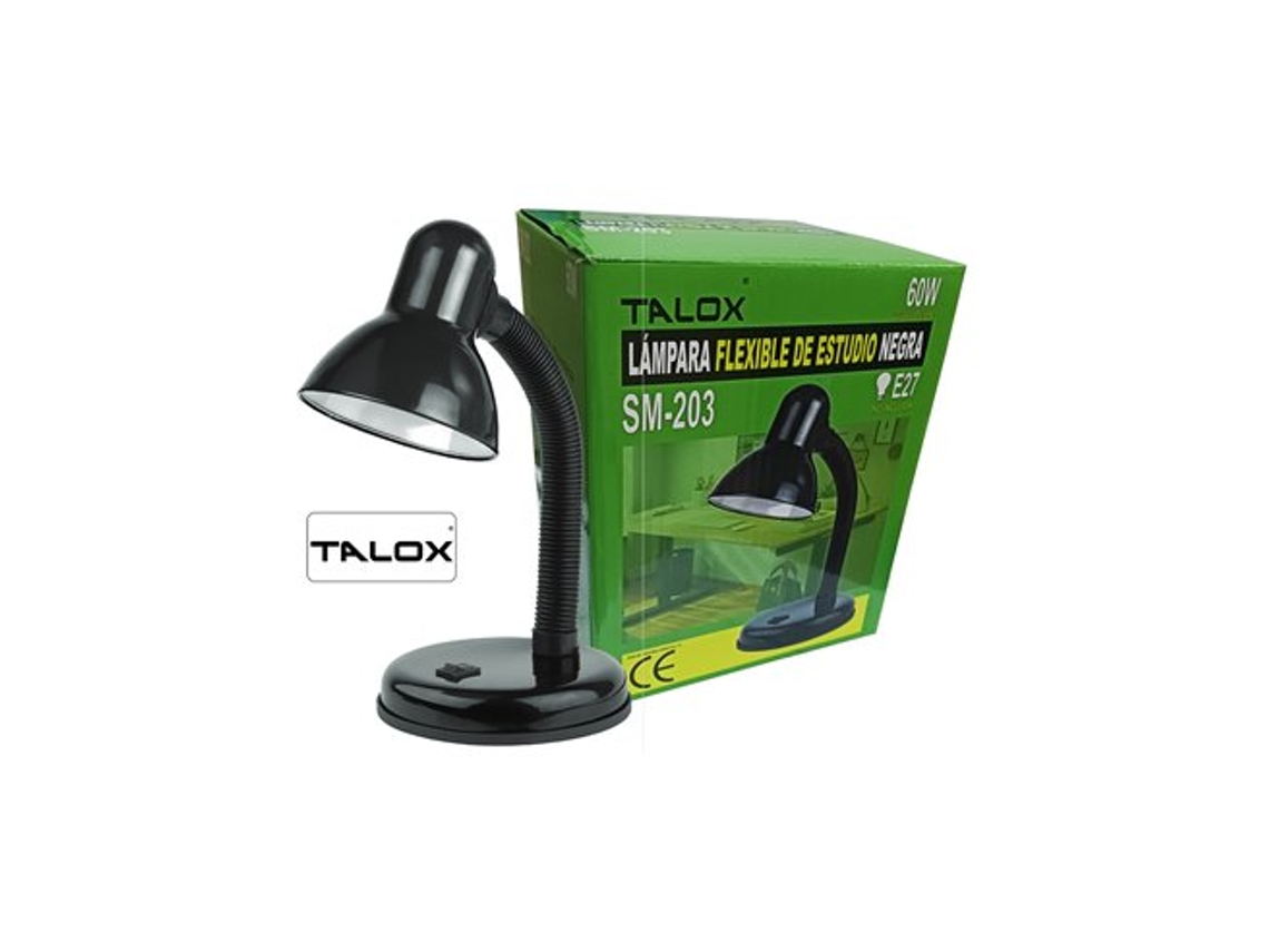 Lámpara de estudio Talox Lámpara flexográfica E27 Negra SM 203 Scoa