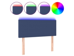 Cabecero Con Led VIDAXL Azul Tela (90x5x88 cm)