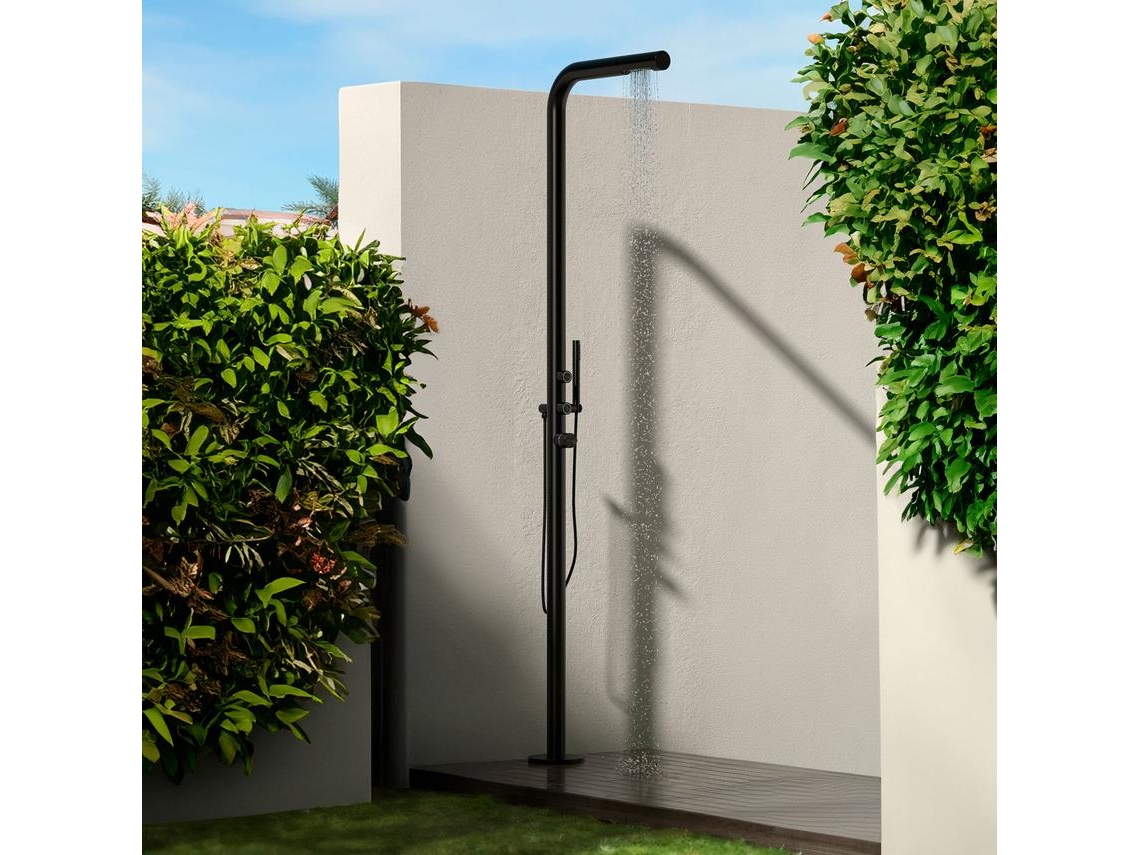 Ducha de Exterior SINED Doccia Budoni Nera (Acero Inoxidable - 221x18x56 cm - Negro)