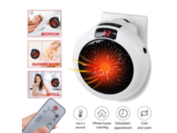 Calentador Eléctrico Enchufable Con Termostato Ajustable Y Pantalla Led Color Blanco Gertiz
