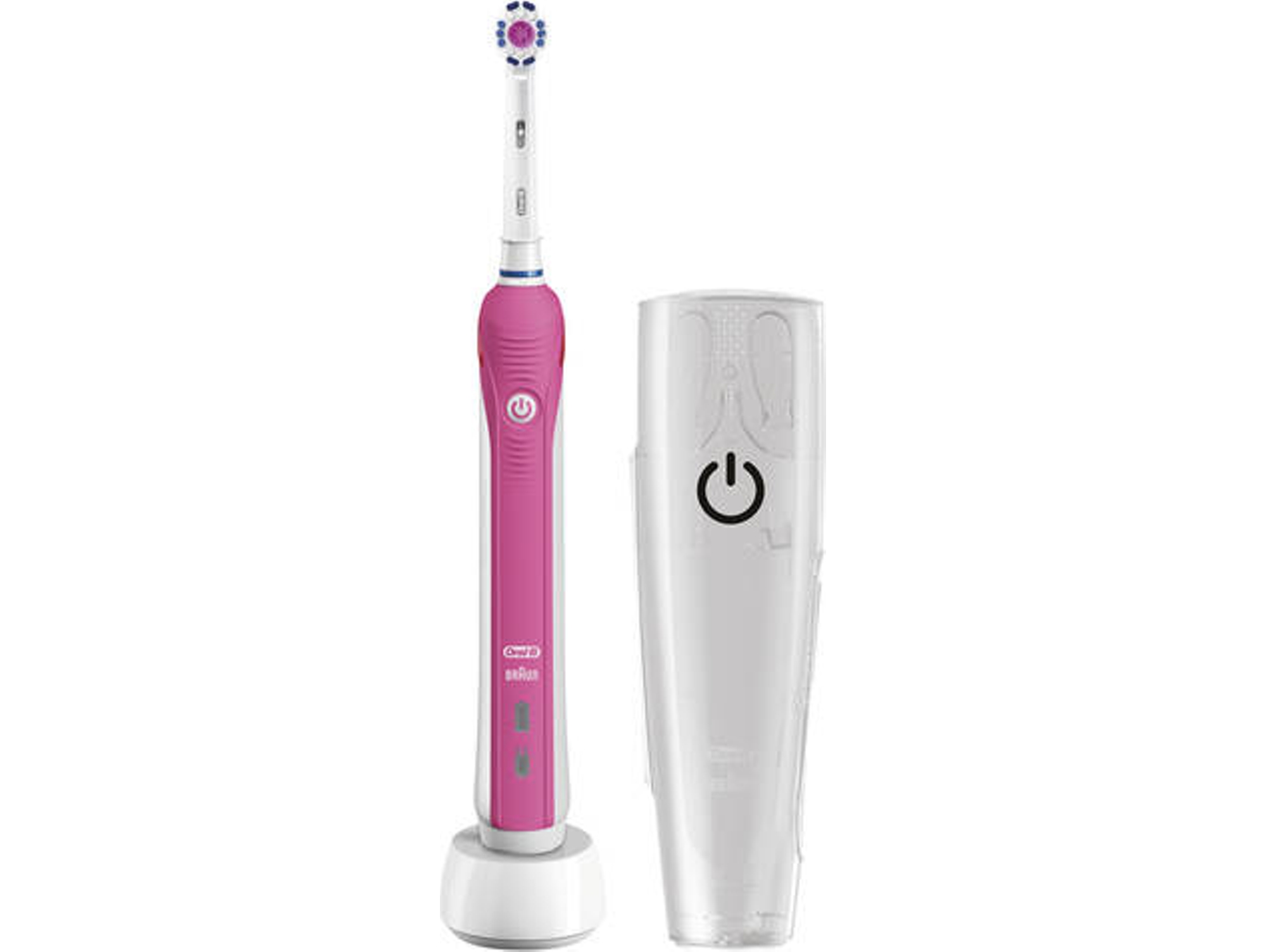 Cepillo Dientes Oralb pro 2500 rosa 8.800 rpm 8.800rpm batería kit caja viaje dental 2 recargable 1 cabezal 80286744 3dwhite