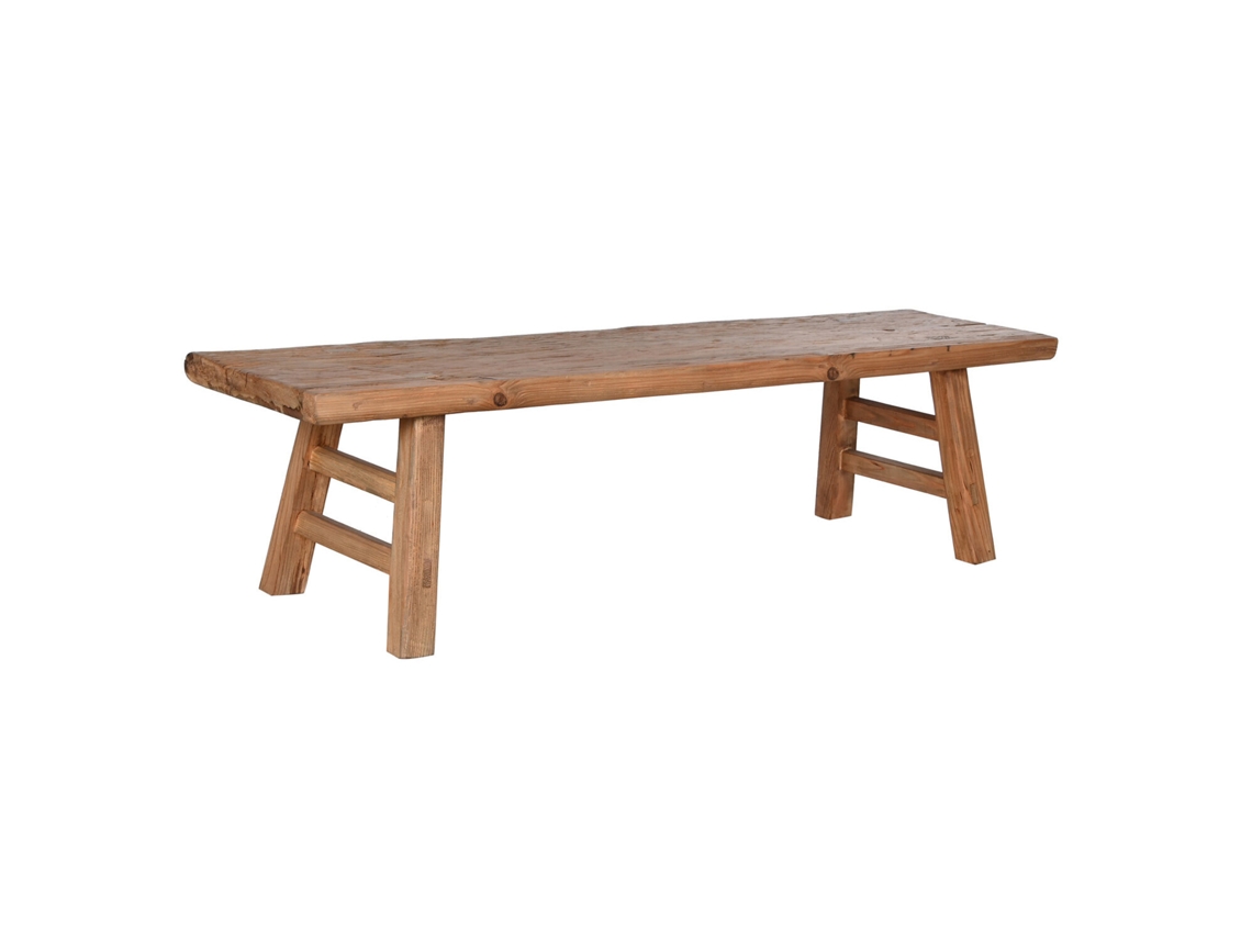 Mesa de centro de madera maciza de olmo de Alexandra House Living (167x41x42,5 cm)