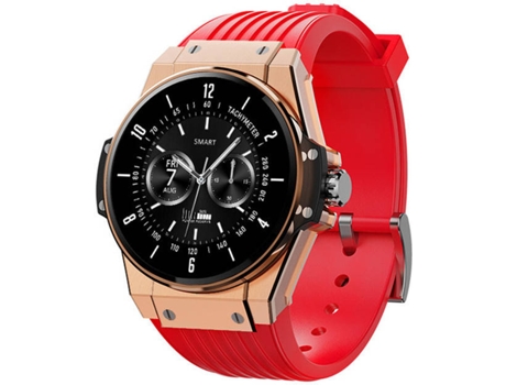 Smartwatch CHRONUS 30 días en standby IP68 Impermeable Rojo