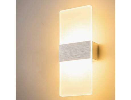 One Unit - Lámpara de pared con acabado cepillado plateado - Grande