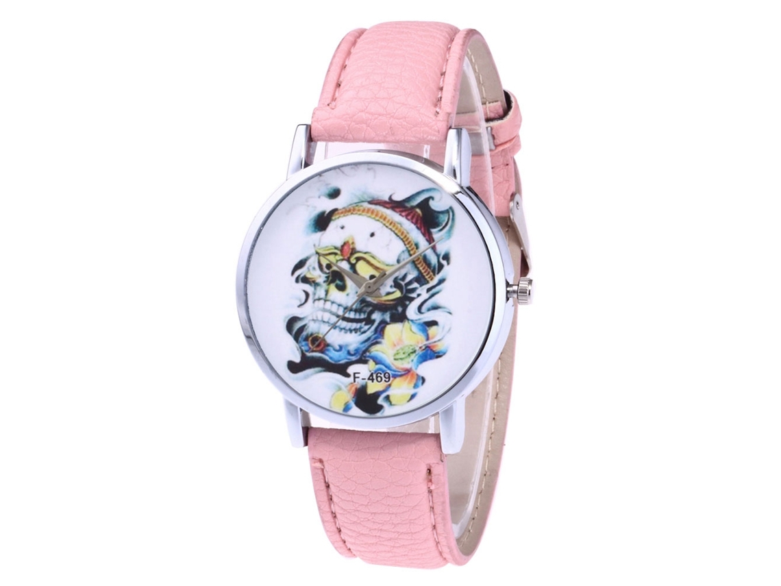 Reloj De Pulsera Analógico De Cuarzo Con Dial Redondo Para Mujer (rosa)