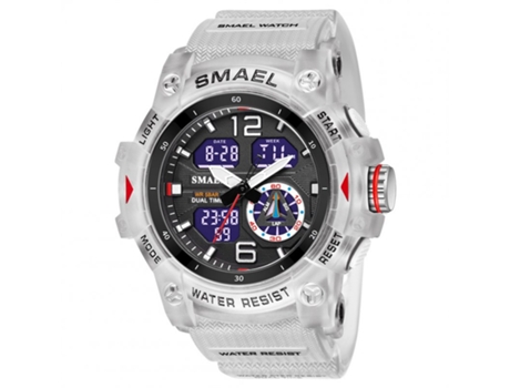 Smartwatch Smael Luxury Men Fashion Business Led Digital Cuarzo Muñeca Casual Impermeable Transparente Blanco