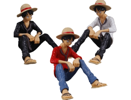 EZII Figura Anime one pease Monkey D Luffy 8 RED WHITE BLACK 3 IN 1 multicolor crianças presente brinquedo bonito