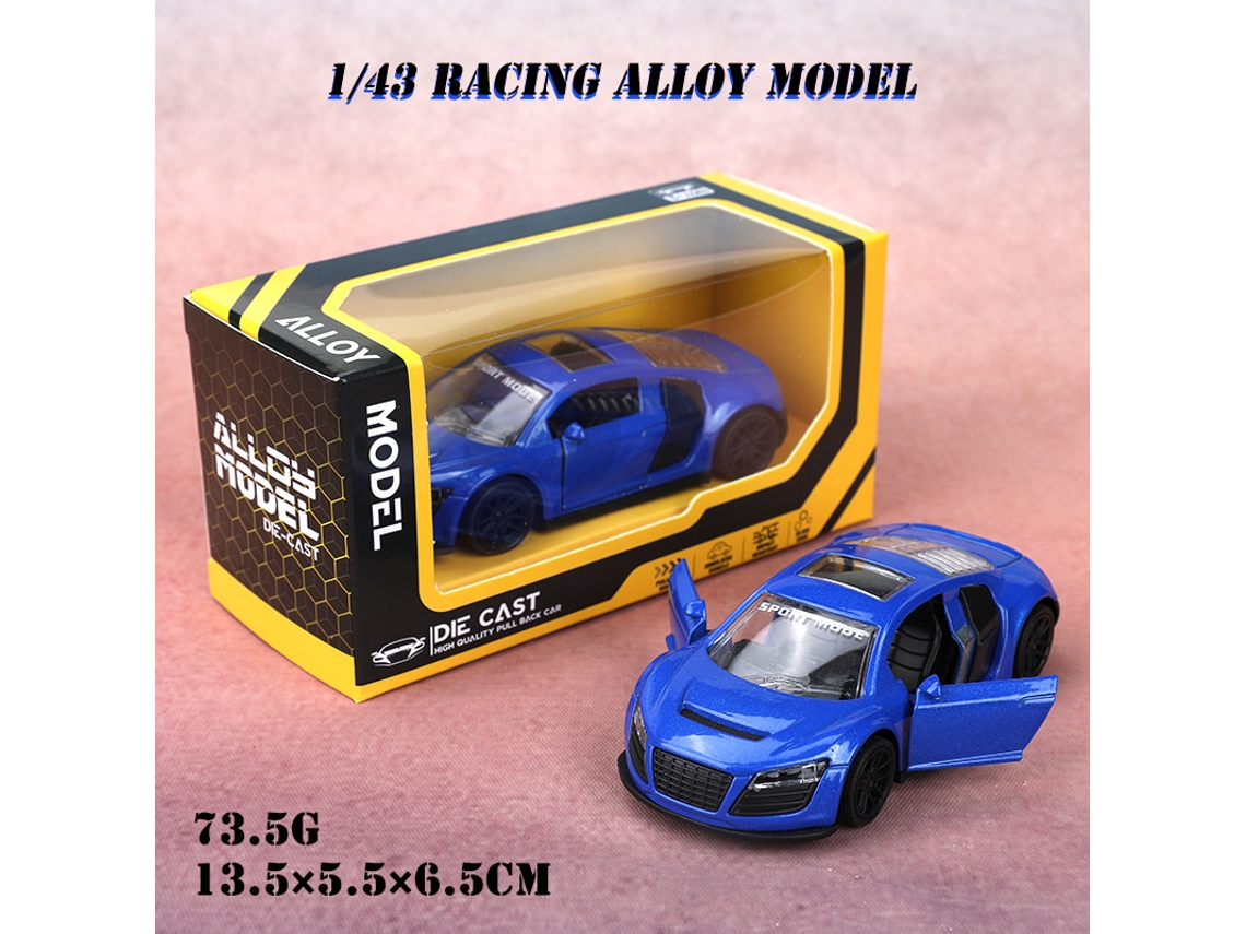 Coche De Carreras De Aleación Realista A Escala 1/43 Con Mecanismo De Retroceso, Juguete Para Niños.