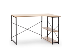 Mesa de escritorio Juani 2 estantes negro, 120 cm