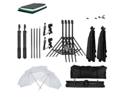 Kit de iluminación para fotografía, Softbox LED con paraguas, 4 fondos de colores, Kit 1 OEM