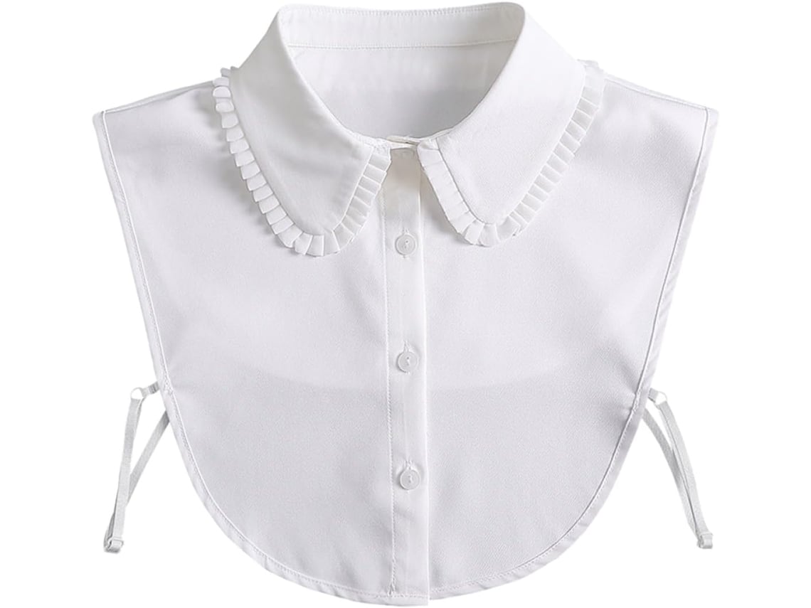 Cuello Falso Desmontable De Gasa Para Mujer, Cuello Decorativo Blanco Para Camisa, Cómodo De Llevar.