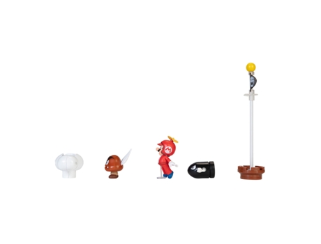 Super Mario Set Diorama y Figura Mario con Hélice