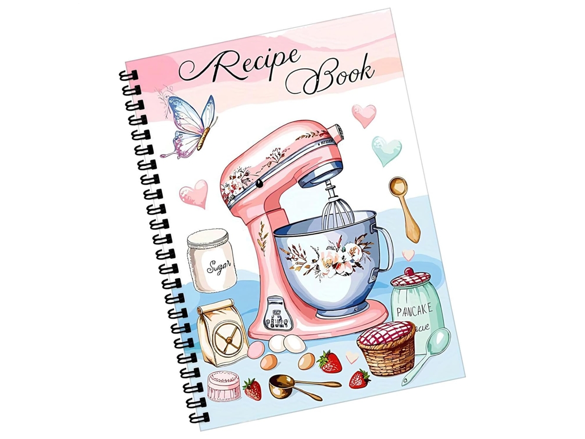 Cuaderno de recetas con 100 hojas y 200 páginas | Agenda culinaria para notas manuscritas de Vayotoy