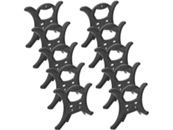 10 Piezas, Soporte De Cable De Luz De Plástico Negro Reutilizable, Paquete De