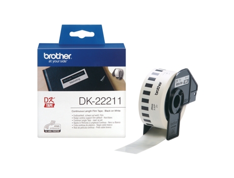 Fita para Etiquetadora Brother DK-22211 Preto sobre branco DK