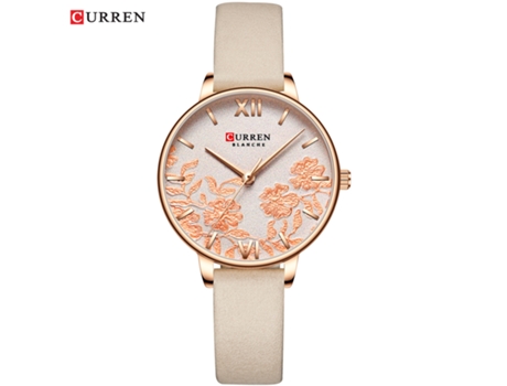 Relojes de Moda para Mujer Reloj Impermeable de Cuarzo con Correa de Cuero para Mujer-Gris Rosa LUUCOZK