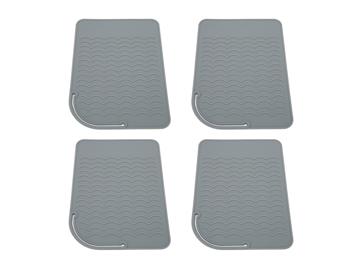 4pcs Almofada Silicone Resistente Ao Calor para Prensador de Cabelo Chapinha Revólver