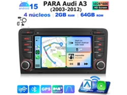 Radio Para Coche Android 15 De 7 Pulgadas Para Audi A3 (2003–2012) — 2 Gb + 64 Gb, Wi-fi, Carplay Inalámbrico, Dab+, Procesador De Cuatro Núcleos