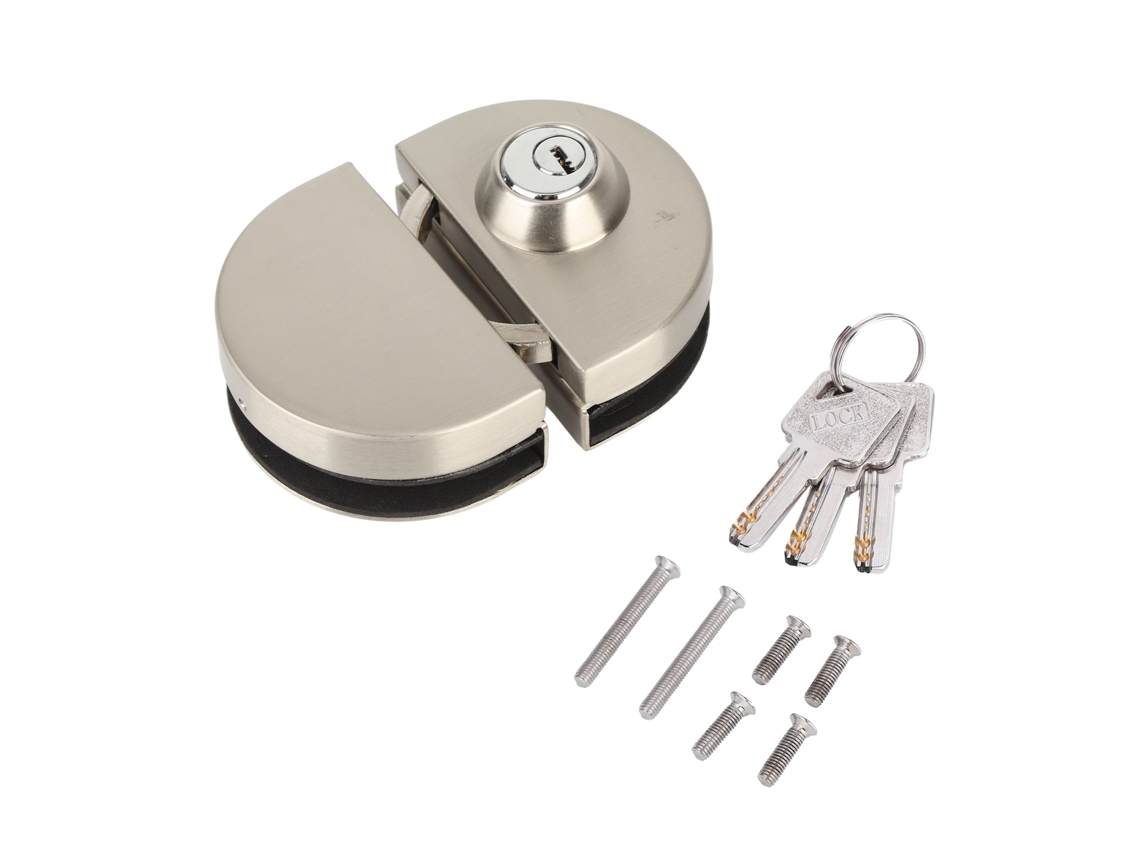 Cerradura Antirrobo De Acero Inoxidable Para Puertas De Vidrio De 10-12 Mm Con 3 Llaves Para Uso Residencial Y Comercial.