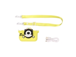 Cámara Digital Para Niños Cute Ligera Pantalla 2in Cámara Infantil Para Fotos Vídeos Mp3 3-10 Años Amarilla Sin Tarjeta 32g Con Lector De Tarjetas