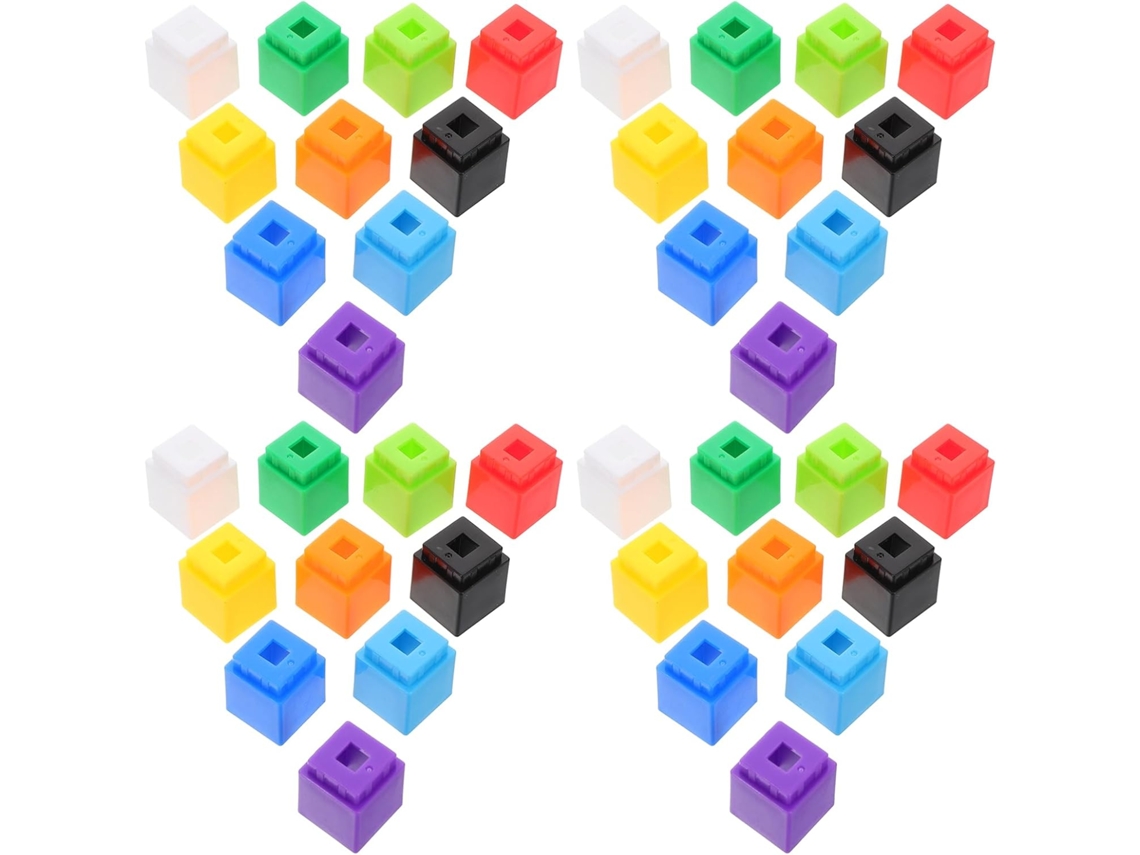 Juego de 100 cubos de plástico educativos para contar, ideales para niños y niñas. CHABERLU