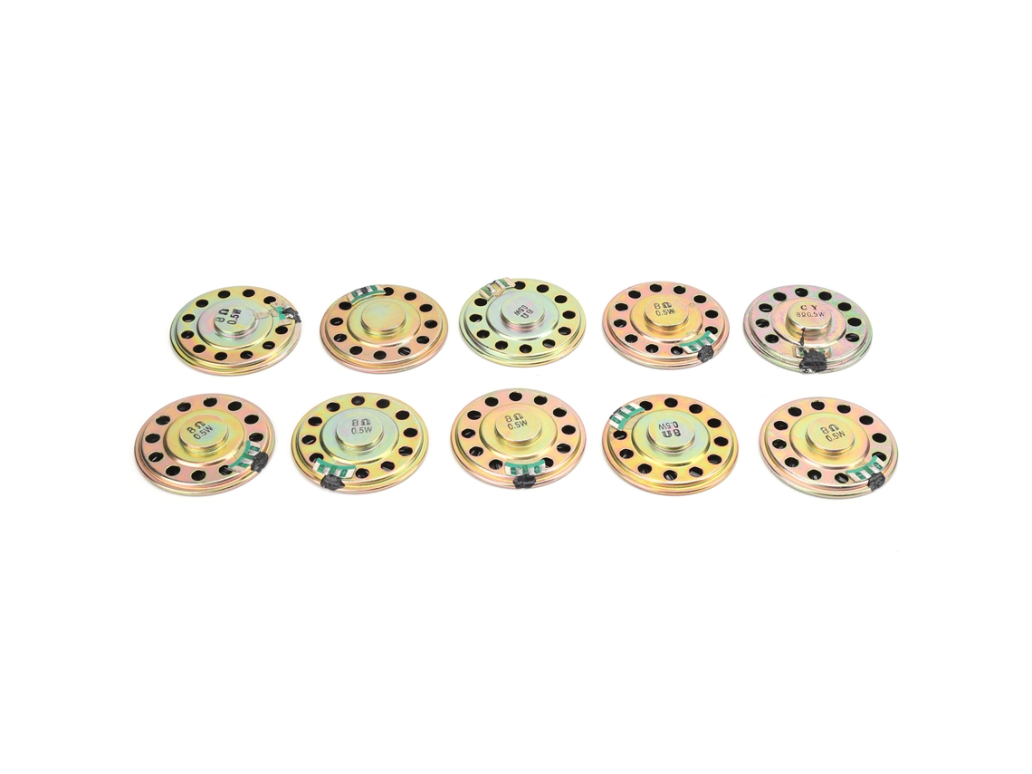 10 Altavoces Pequeños De Metal De 0,5 W, 8 Ω, 50 Mm, Componentes Electrónicos Para Bricolaje.