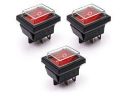 2026altiro-juego De 3 Interruptores Basculantes Con Cubierta Impermeable, 16a/250v 20a/125v Ca (dpst)
