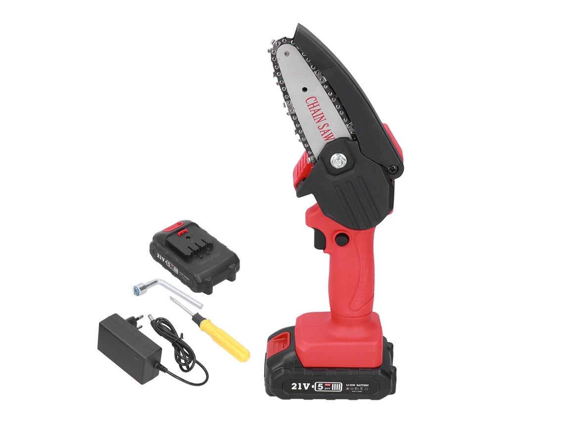 Motosierra Eléctrica Inalámbrica, Mini Motosierra, Acero De Alto Carbono, Mango Antideslizante, Para Jardín.