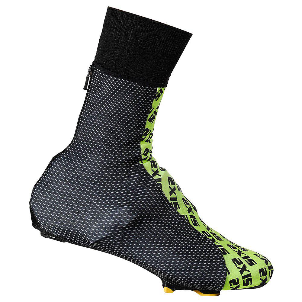 Cubierta del Zapato para Hombre SIXS Winter Bootie Negro para Ciclismo (XL)