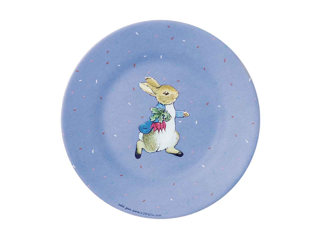 Lote de 6 Platos PETIT JOUR Pierre Lapin (Amarillo - Melamina - 20 x 20 x 1 cm)