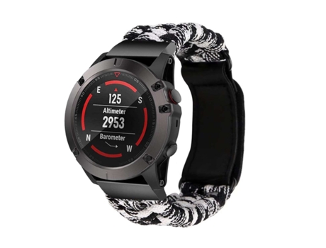 Correa para Garmin Fenix 5X Negro y Blanco