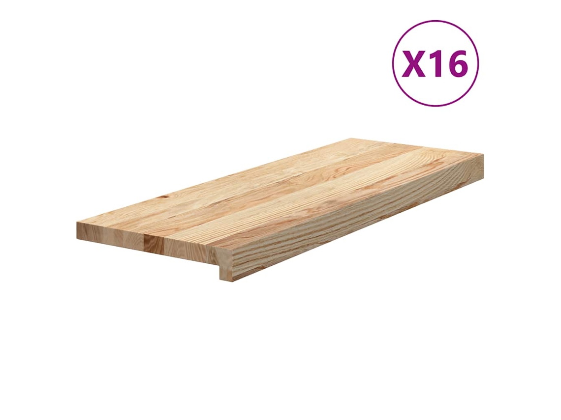 Conjunto 16 Peldaño De Escalera VIDAXL Marrón Oak Wood (70x25x2 cm)